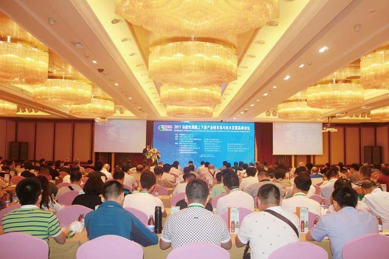 1.&ldquo;2017功能性薄膜上下游產業鏈市場與技術發展高峰論壇&rdquo;會場全景。