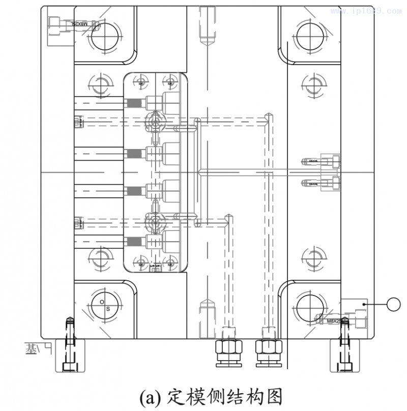 圖8 汽車拉線接頭的模具結構2D圖1