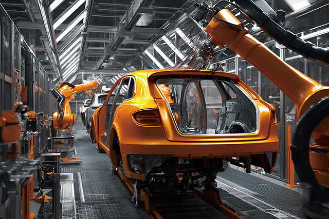 汽車生產線的機械臂